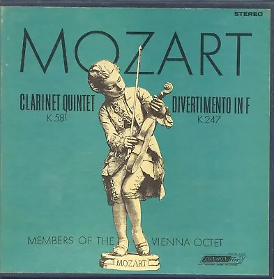 Vienna Octet  Mozart: Clarinet Quintet Divertimento  London 7½ Ips Reel Tape • $29.99