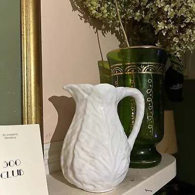 Portuguese Cabbage Leaf White Jug • £30