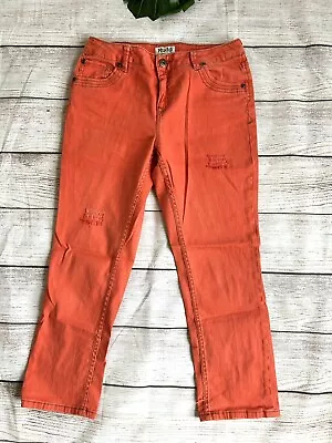 Mudd Girl’s Orange Embroidered Jeans Size 16 • $11.99