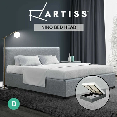 $217.84 • Buy Artiss Double Full Size Gas Lift Bed Frame Mattress Base W/ Storage Fabric Grey