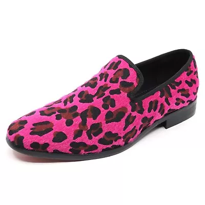 Men's Fashion Smoking Leopard Print Dress Tuxedo Loafers Slip On Shoes • $39.99