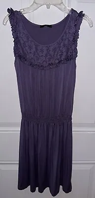Soprano Purple Dress Sleeveless Knit Tank Short Dress Stretch Women’s Size S • $9.99