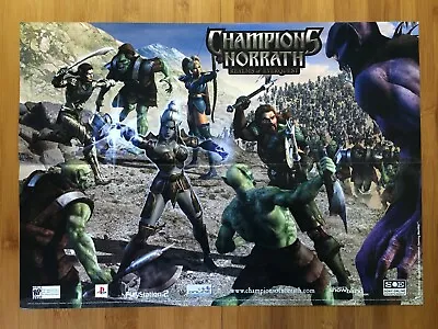 2003 Official Champions Of Norrath PS2 Game Foldout Poster Authentic EverQuest • £22.79