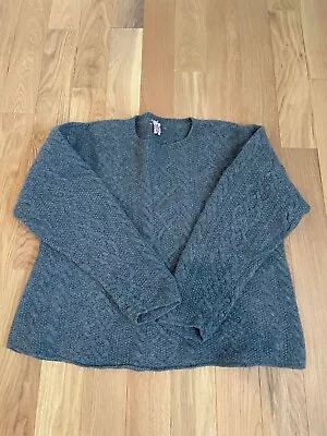 5 - Vintage 1990s J CREW Sweater Wool XL Irish Blue Green Maroon Brown Cream • $13.76