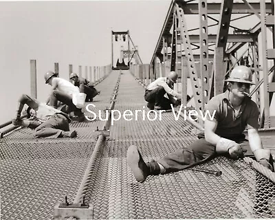 Mackinac Bridge Construction American Bridge Iron Workers Catwalk Building LOOK • $8.99