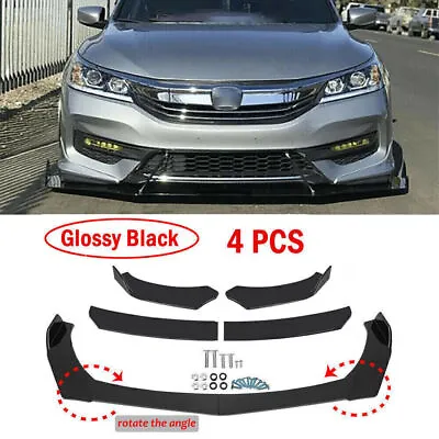 4Pcs Front Bumper Lip Body Kit Lower Spoiler Splitter For Honda Accord 2014-2022 • $42.95