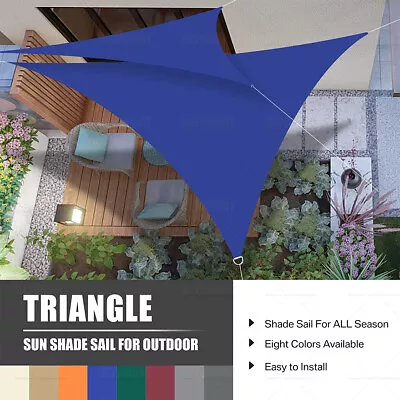 Sun Shade Sail Canopy Rectangle Sand Uv Block Sunshade For Backyard Deck Outdoor • $21.99