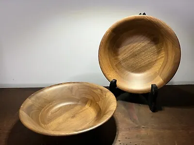 Wooden Bamboo Bowl Set Of 2 ~ Salad Bowls • $6