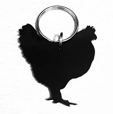 £2.95 • Buy Chicken Hen Keyrin Bag Charm Lanyard Keychain Gift In Black