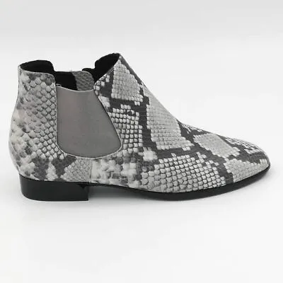 Munro Womens Cate Ankle Boots Multicolor Gray Snakeskin Leather Zipper 7.5W • $27.33