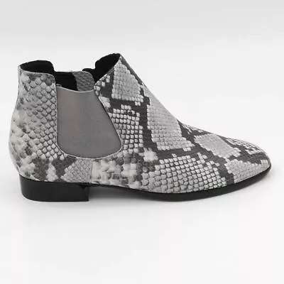 Munro Womens Cate Ankle Boots Multicolor Gray Snakeskin Leather Zipper 8 M • $6.83