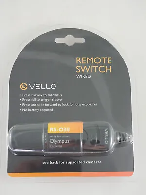 Vello RS-O311 Wired Remote Switch For Olympus Cameras • $11.99