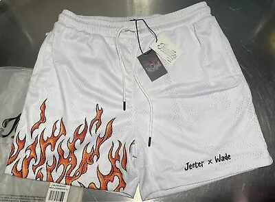 Jeeter X Wade Hall Of Flame Shorts WHITE Size XL • $48.61