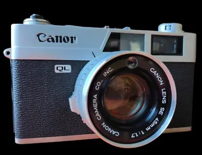 Canon 1960s Early Canonet QL17 Silver RangeFinder 45mm Film Camera Vintage Japan • £95.55