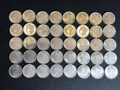 Lot Of 40 Morgan Silver Dollars All AU+ BU Pre ‘21 Date Coin Set. • $2178