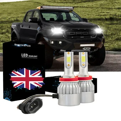 £15.99 • Buy Ford Ranger 2016+ H11 / H8 High Power Canbus 72w 16000lm Led Headlight Bulbs Kit