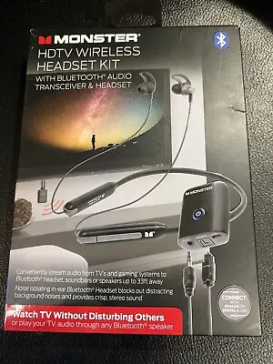 Monster HDTV WIRELESS HEADSET KIT: BLUETOOTH AUDIO TRANSCEIVER & HEADSET GameTV • $30