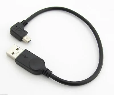 1pc Right Angle 90 Degreee Mini 5pin USB Male To USB 2.0 Male Data Charge Cable • $1.56