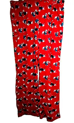 CROFT  & BARROW  Red Pajama Pants W/Dachshunds/Dogs Women's Size XL Poly Fleece • $9.99