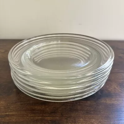 VINTAGE ARCOROC FRANCE CLEAR 10” DINNER PLATE Lot Of 6 Heavy • $19.95
