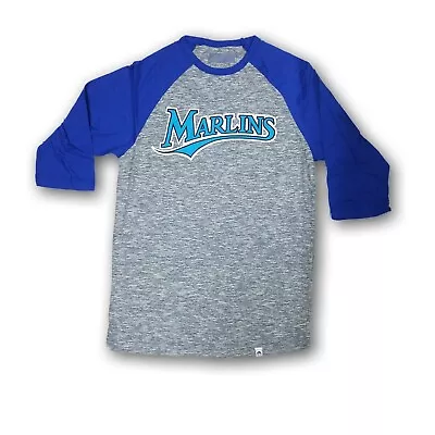 Miami Marlins Men's Majestic  Rodriguez  Blue/Gray 3/4's Sleeve NWOT • $17.99