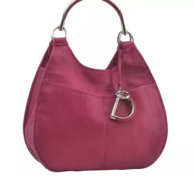 Authentic Christian Dior Vintage Shoulder Tote Bag Leather Pink 7029I • $65