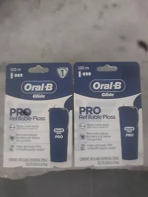 Oral-B Glide Pro Refillable Floss W/131.3 Yd Of Floss **Lot Of 2** • $15