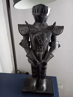 20 Inch Medieval Armor Statue Figure Metal Tin Decoration • $50