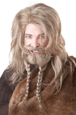 Viking Warrior Costume Wig And Beard Dirty Blonde • $12.76