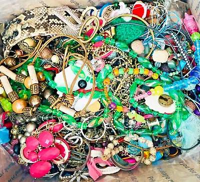 11 Lbs Junk Jewelry Broken For Repair & Crafting Medium Flat Rate Box • $17.40