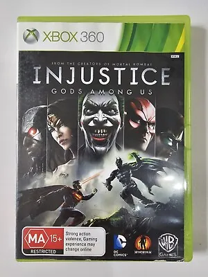 Injustice Gods Among Us Xbox 360 Microsoft No Manual PAL Free Postage • $7.99