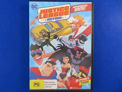 Justice League Action Superpowers Unite - DVD - Region 4 - Fast Postage !! • $13.49