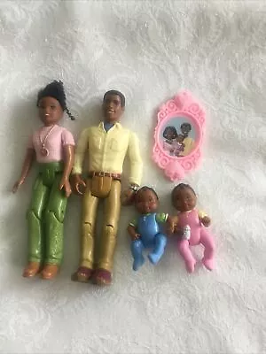 Mattel  Loving Family African  American Dolls Figures  Dad  & Babies Lot Of 4 • $24