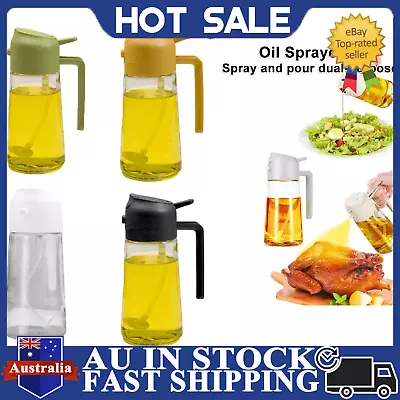 2-in-1 Glass Olive Oil Sprayer Dispenser- Cooking BBQ Roasting Oil Bottle • $16.27