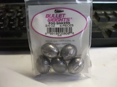 Bullet Weights EG6 Egg Sinker 3/4 Oz 5-Pack • $3.62