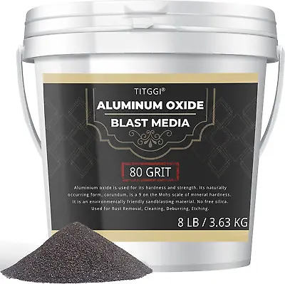 #80 Grit Medium Aluminum Oxide Blast Media 8 Lb Long-Lasting Sand Blasting Media • $29.99