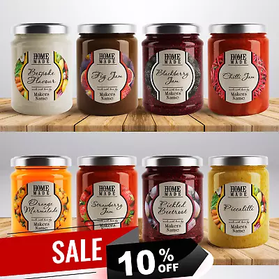 £2.75 • Buy Grasmore Personalised Jam Pot Lid Jar Labels Stickers Preserves Conserve