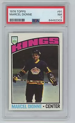 1976-77 Topps Marcel Dionne PSA 7 Los Angeles Kings #91 • $40