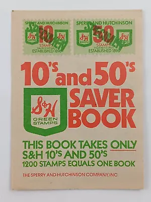 S&H Green Stamps 10's & 50's Saver Book Sperry And Hutchinson AGA-84 Used C1970s • $10.95