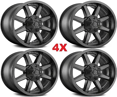 18 Matte All Black Fuel Wheels Rims Tires 8 2500 3500 Ram F-250 F-350 8 Maverick • $1195