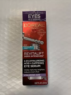 L'Oreal Revitalift Derm Intensives 2.5% Hyaluronic Acid+Caffeine Eye Serum #452 • $14.90