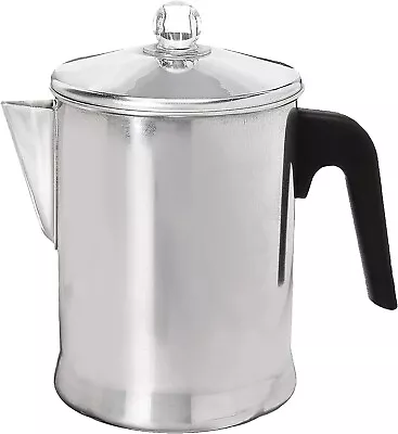 Heavy Duty Stove Top Percolator Coffee Pot Maker Aluminum Steel 9-Cup. NEW • $19.99