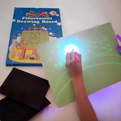 A5a4a3 Kids Draw With Light Magic Drawing Board Developing Educational Toy Fun • £6.99
