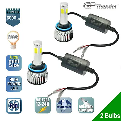 GP Thunder LED Headlight Kit H11B Low Beam 4-Side Bright Bulb Pair 6000K White • $17.99