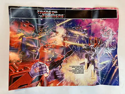 VTG 1984 Transformers Identify/Checklist Poster Booklet Hasbro Printed In Japan • $19.77