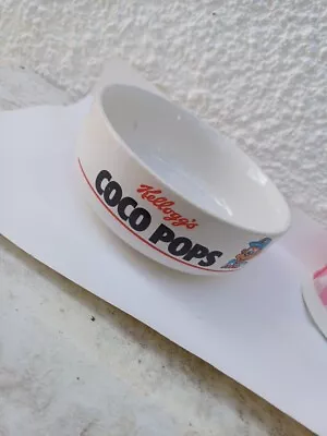 Vintage Kelloggs Cereal Coco Pops Monkey Nostalgic Breakfast Bowl 1980s 1987 • £3.50