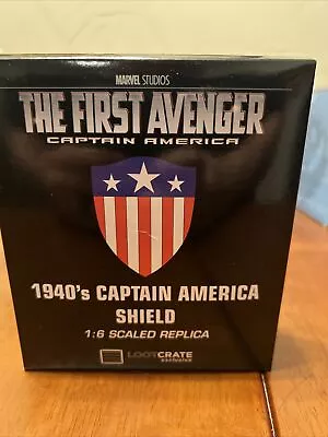 NEW First Avenger: 1940's Captain America Shield Replica-LootCrate Exclusive 1:6 • £12.53