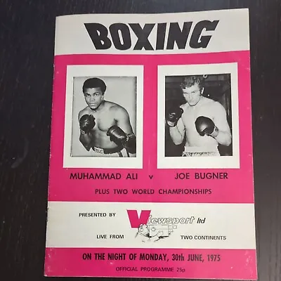 Muhammad Ali Memorabilia. Programme Ali V Joe Bugger 30th June 1975. • £40