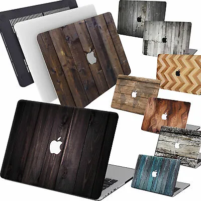 Wood Paint Rubberized Hard Case Key Cover For New Macbook Pro Air 11 12 13 15 16 • £19.19