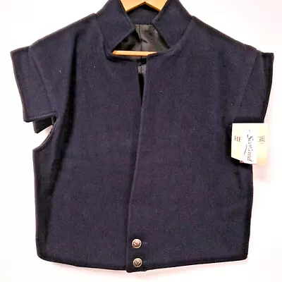 Heritage Clothing Scotland Navy Blue Jacobite Waistcoat 100% Wool Lined Size - S • £25